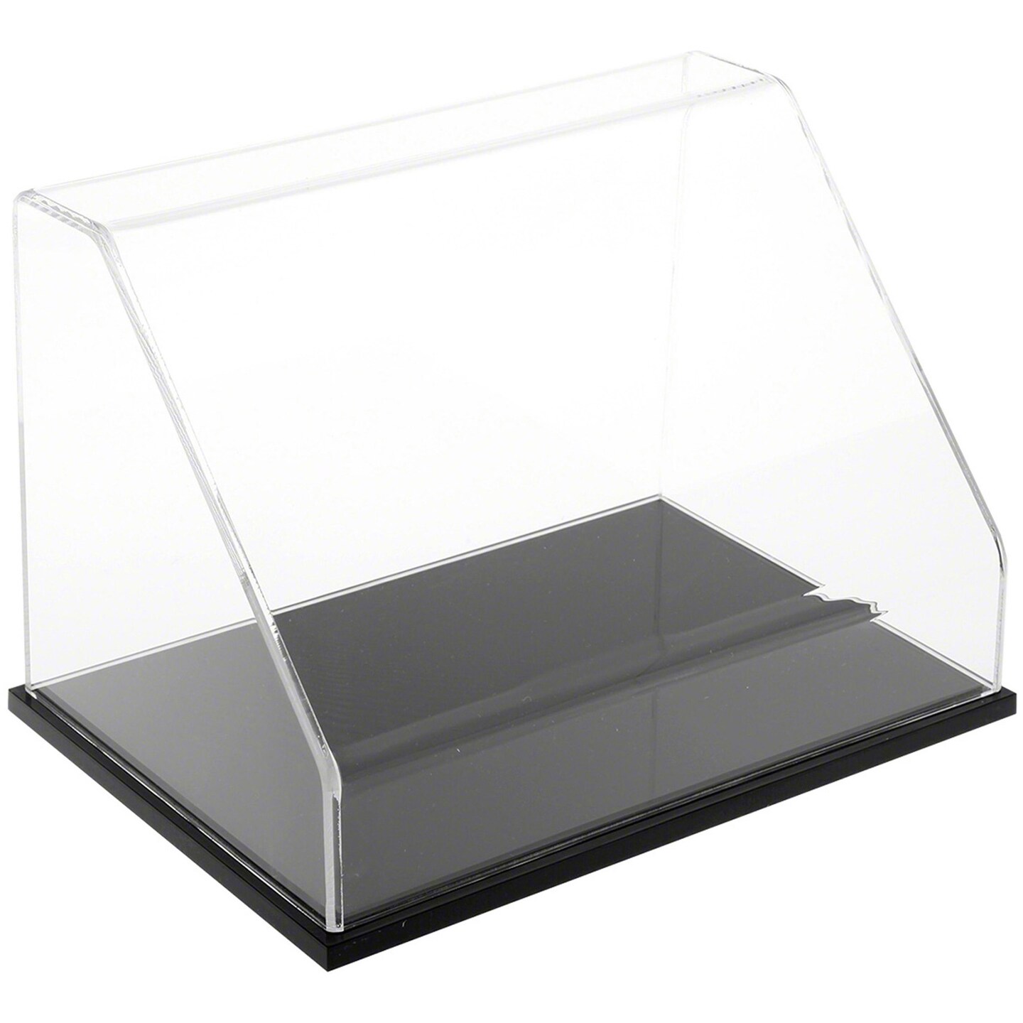 Plymor Clear Acrylic Slanted Front Display Case, 12" W x 8" D x 8" H