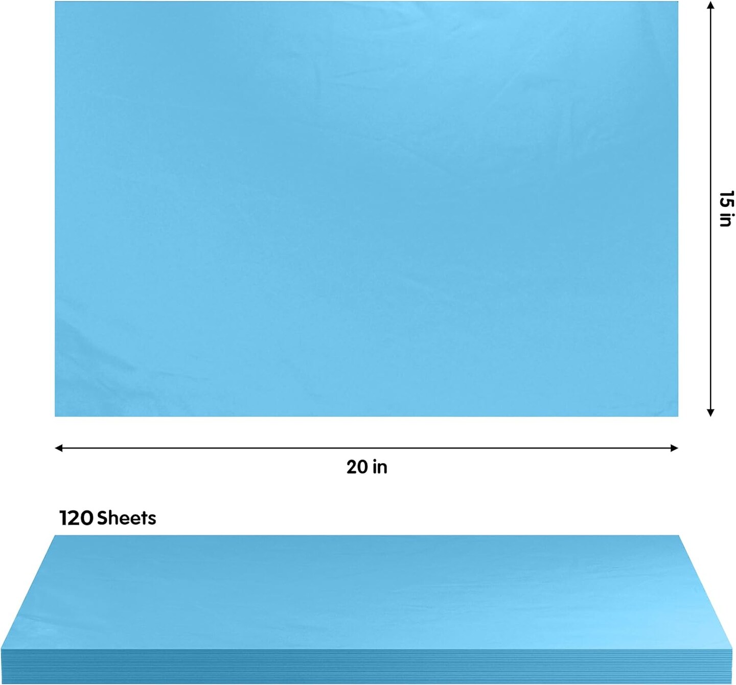 120 Sheets of Tissue Paper - 15&#x22; x 20&#x22; Packing Paper Sheets for Moving - 10lb Wrapping Paper - Newsprint Paper for Packing, Gift Wrapping, Moving Supplies &#x26; Protecting Items