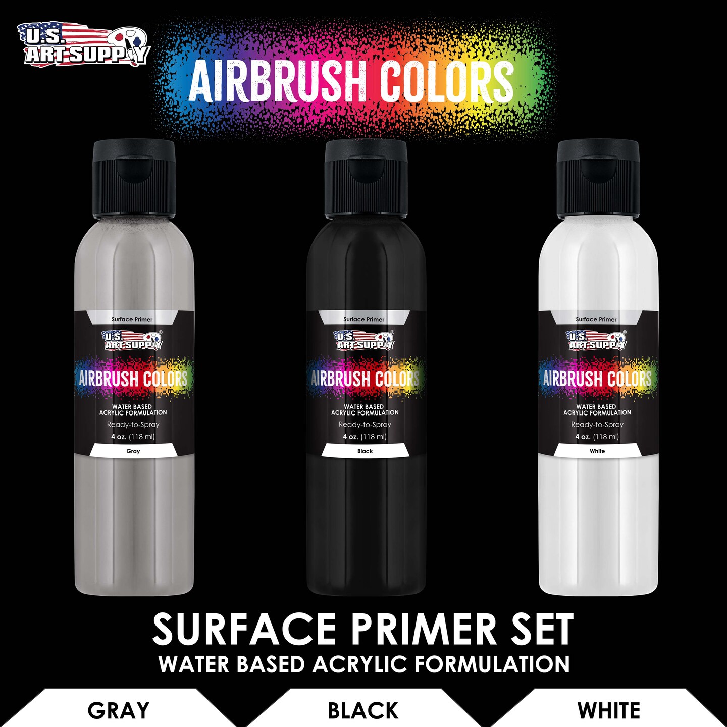 Air Brush HOMY ARTY Peinture à L'aérographe - 43 Couleurs Et 5 Diluants Pour Peinture Aérographe, Peintures À Brosses À Air En Acrylique Pour Les Modèles En Métal, En Plastique, 48 Bouteilles