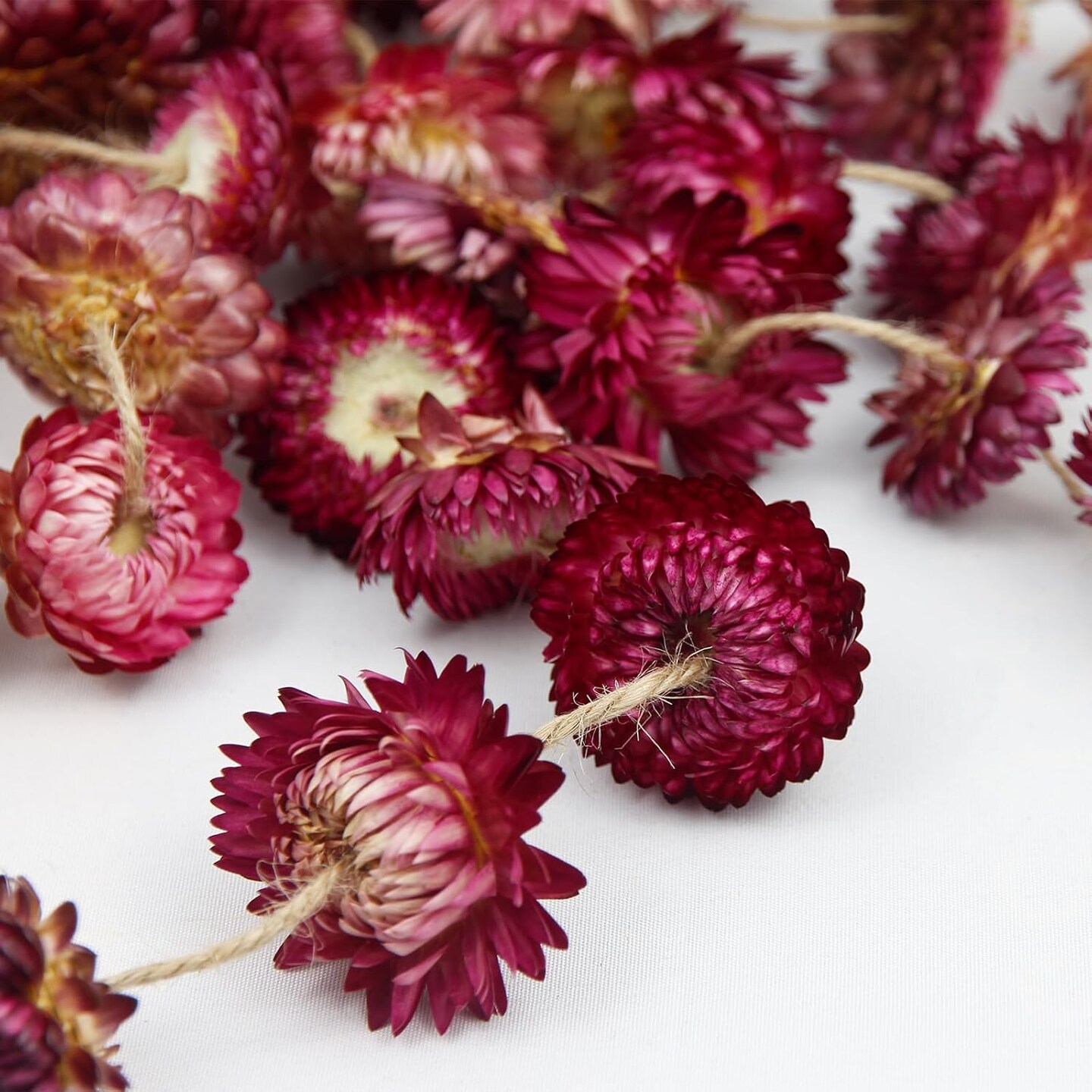 Dried Flower Garland – 10.5 ft with 63 Natural Daisy & Sunflower Heads for Wedding, Boho, Home, Party & Wall Hanging Décor