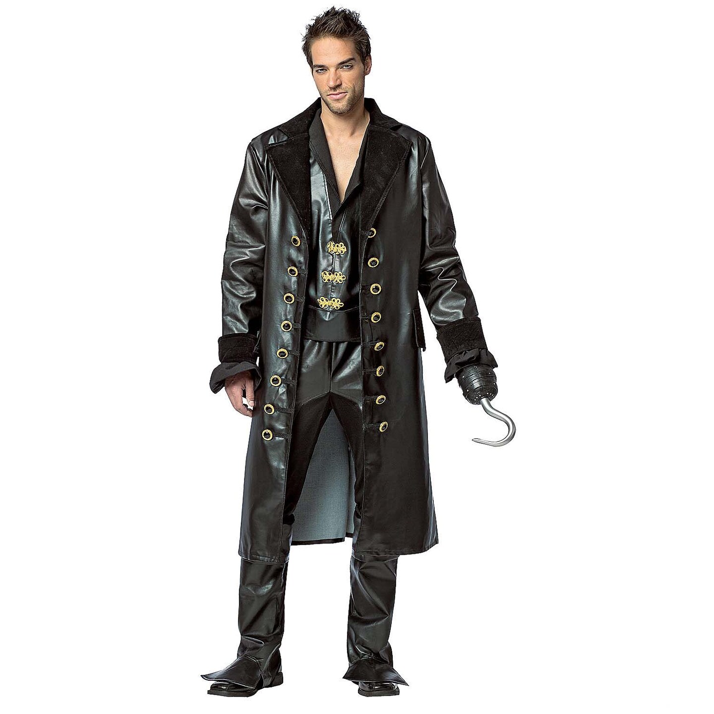 Once Upon A Time Hook Costume Adult 2X Faux Leather Jacket