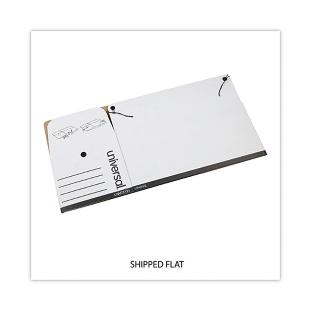 Universal Deluxe Quick Set-up String-and-Button Boxes - Letter Size, White (12/Carton)