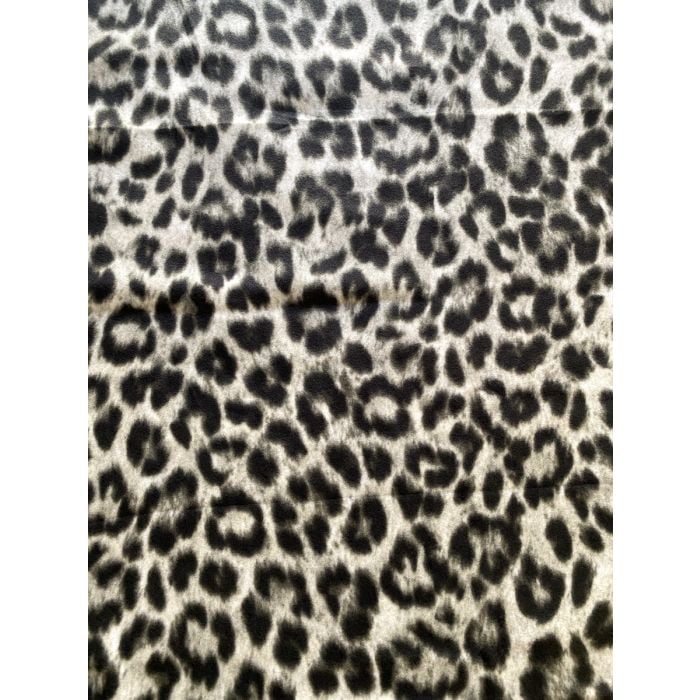 Snow Leopard Animal Print Anti-Pill Premium Fleece Fabric | By The Yard