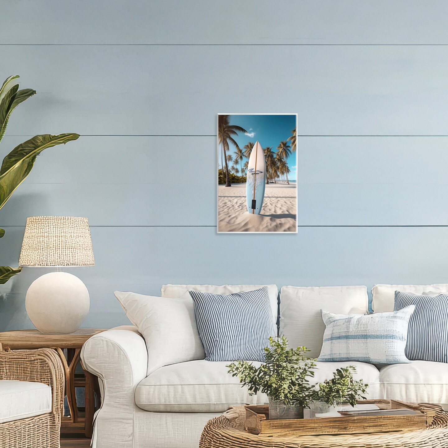 Stupell Industries Standing Surfboard Coastal Blur Wall Plaque Art, design by LSR Design Studio