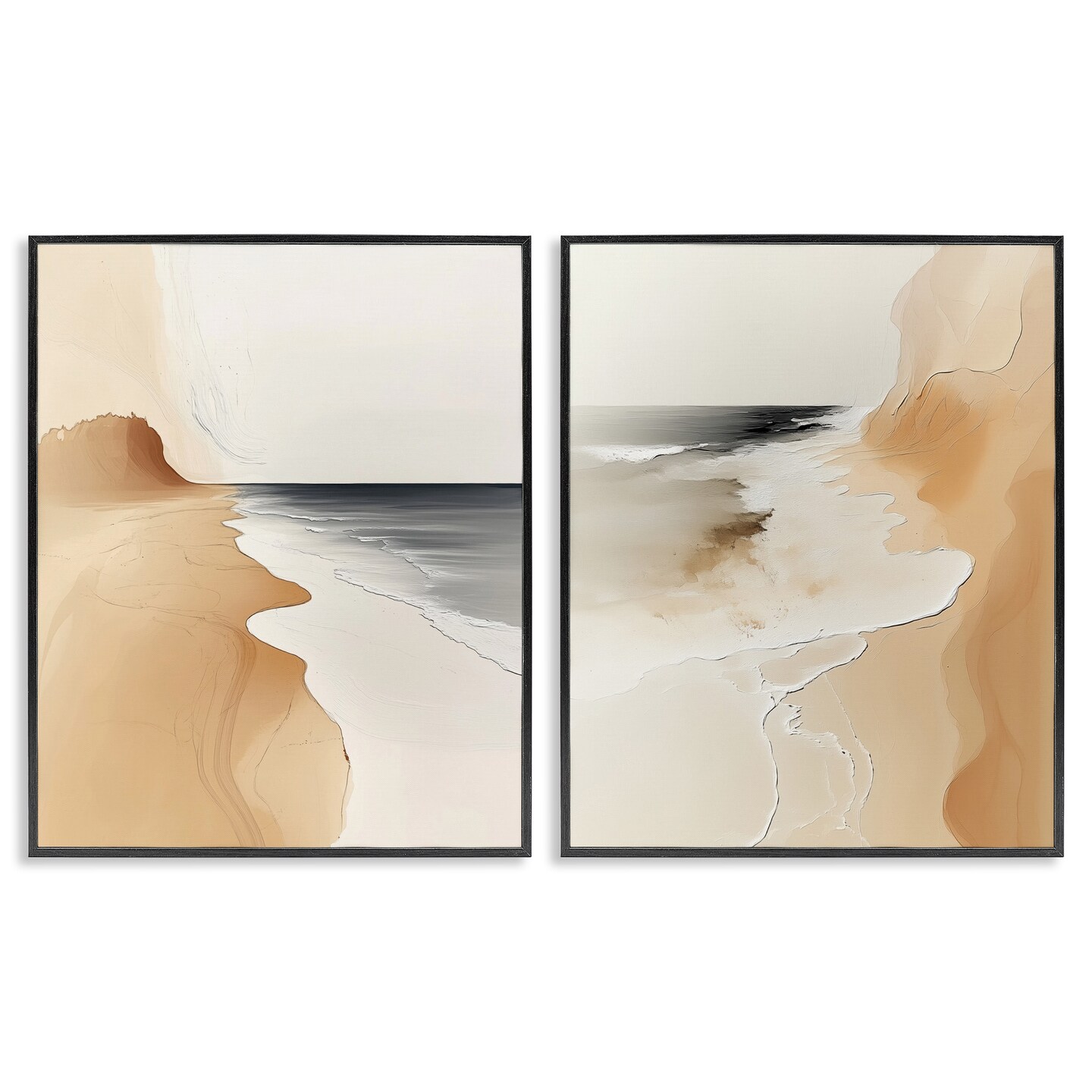 Stupell Industries Abstract Beach Dunes 2pc Framed Giclee Set By ...