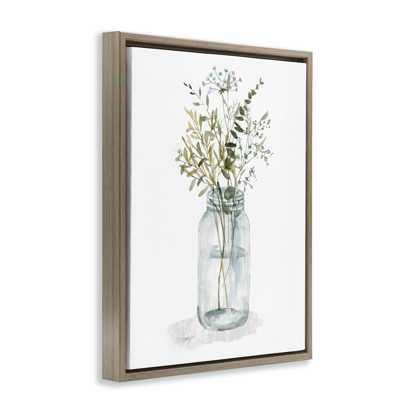 Stupell Industries Wild Country Herb Jar Floating Frame By Livi Finn