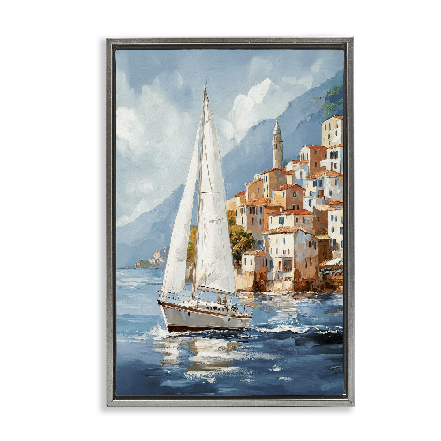 Stupell Industries Sailboat by Coastal Port Floating Frame By Raymond ...