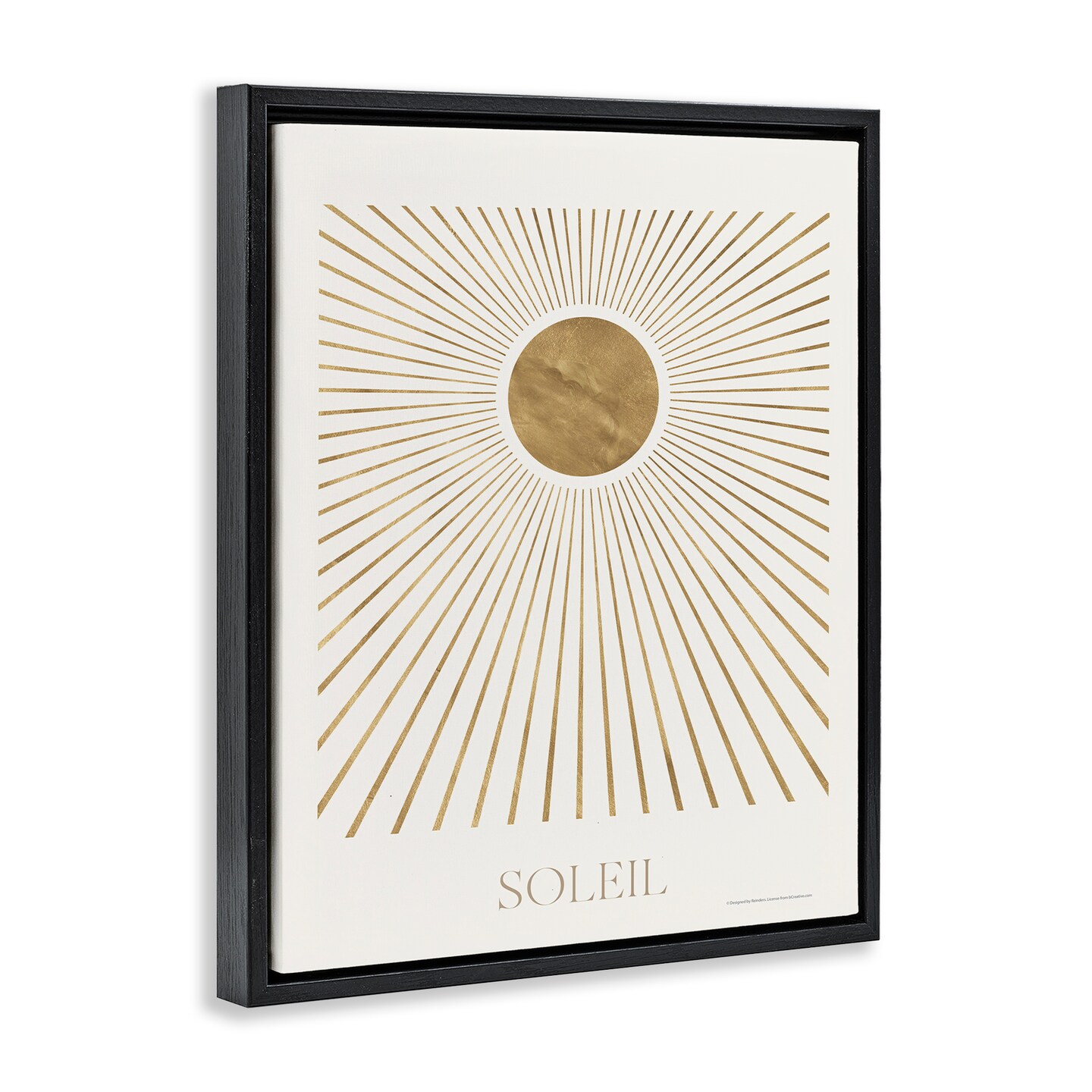 Stupell Industries Soleil Boho Sun Framed Floater Canvas Wall Art Design by Reinders