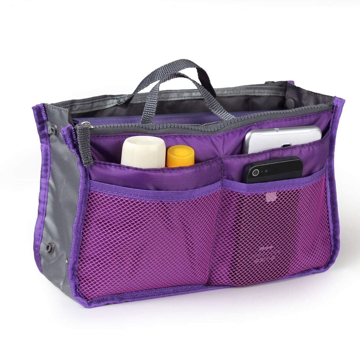 Women Lady Travel Insert Handbag Organiser Makeup Bags Toiletry Purse Liner With Hand Strap