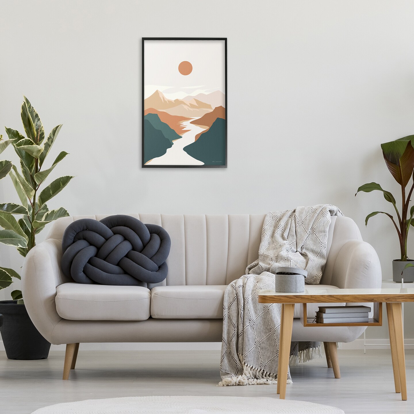 Stupell Industries Boho Mountain Valley Framed Giclee Wall Art Design by Omar Escalante