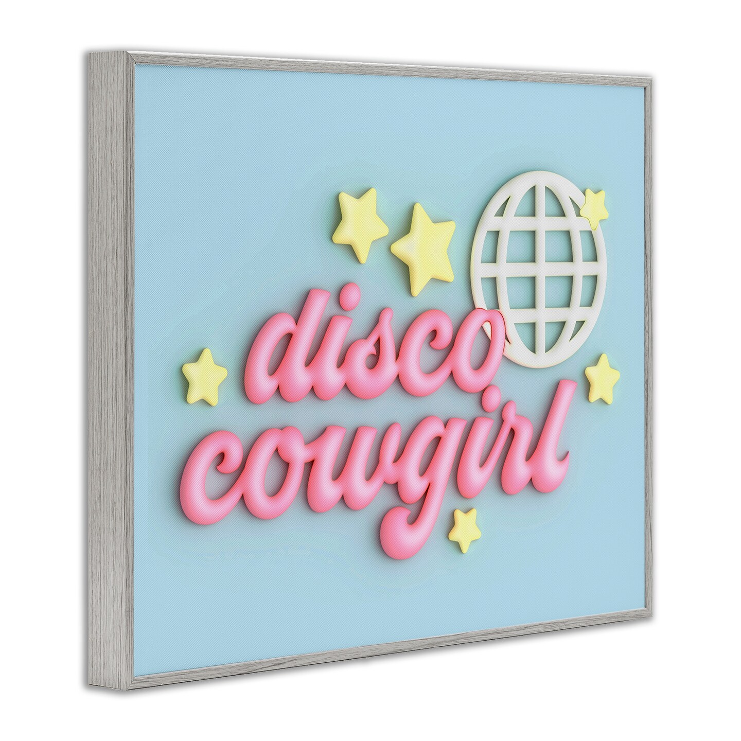 Stupell Industries Retro Disco Cowgirl Framed Giclee Wall Art Design by Ziwei Li