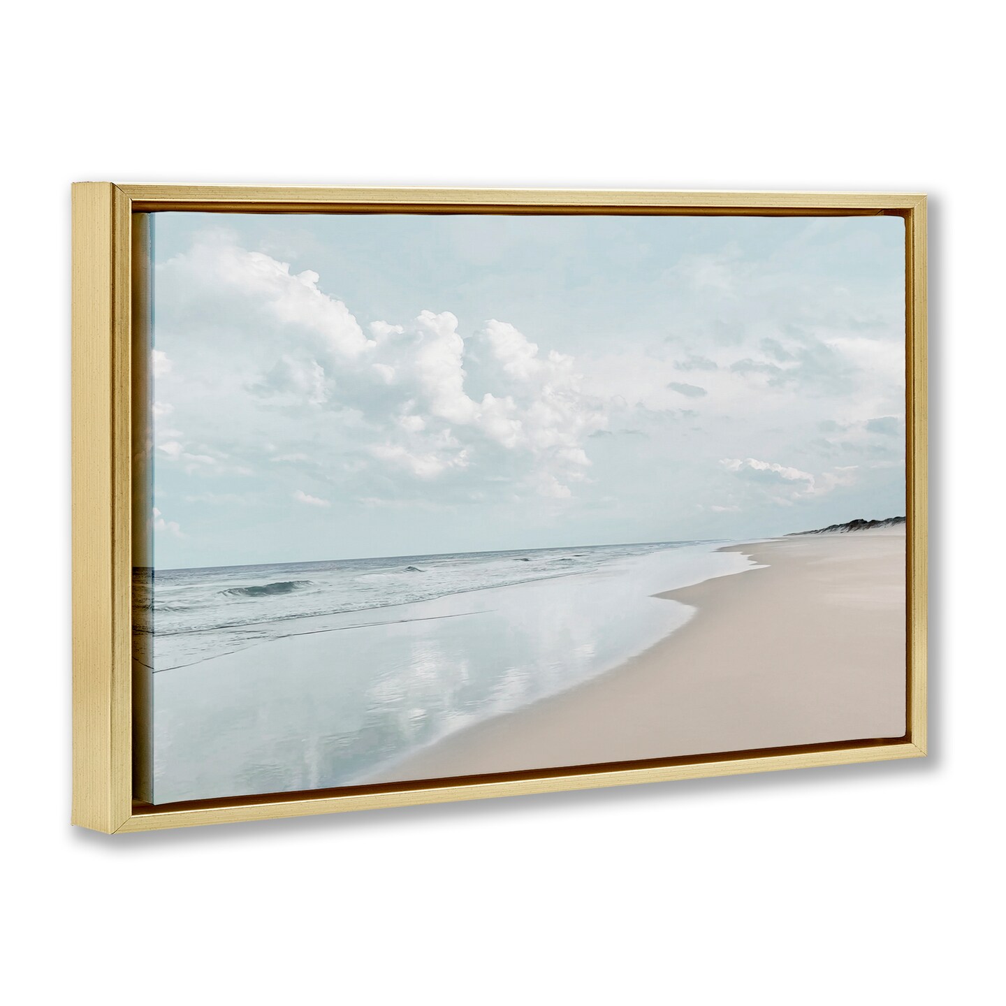 Stupell Industries Endless Beach View Framed Floater Canvas Wall Art Design by Natalie Carpentieri