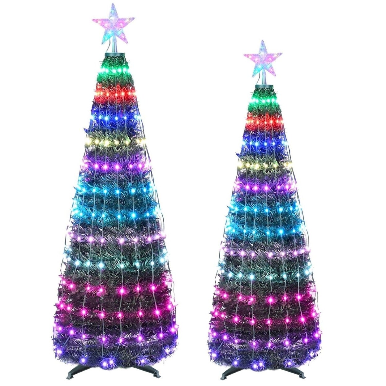 Led Lights Collapsible Christmas Tree Light With Remote App Control