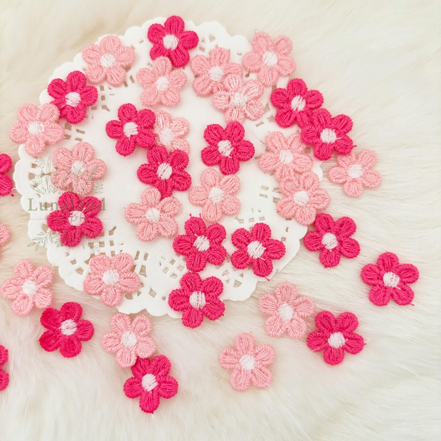 Pink Mix Mini Daisy 15mm 20pcs, Sakura Flowers, Embroidery