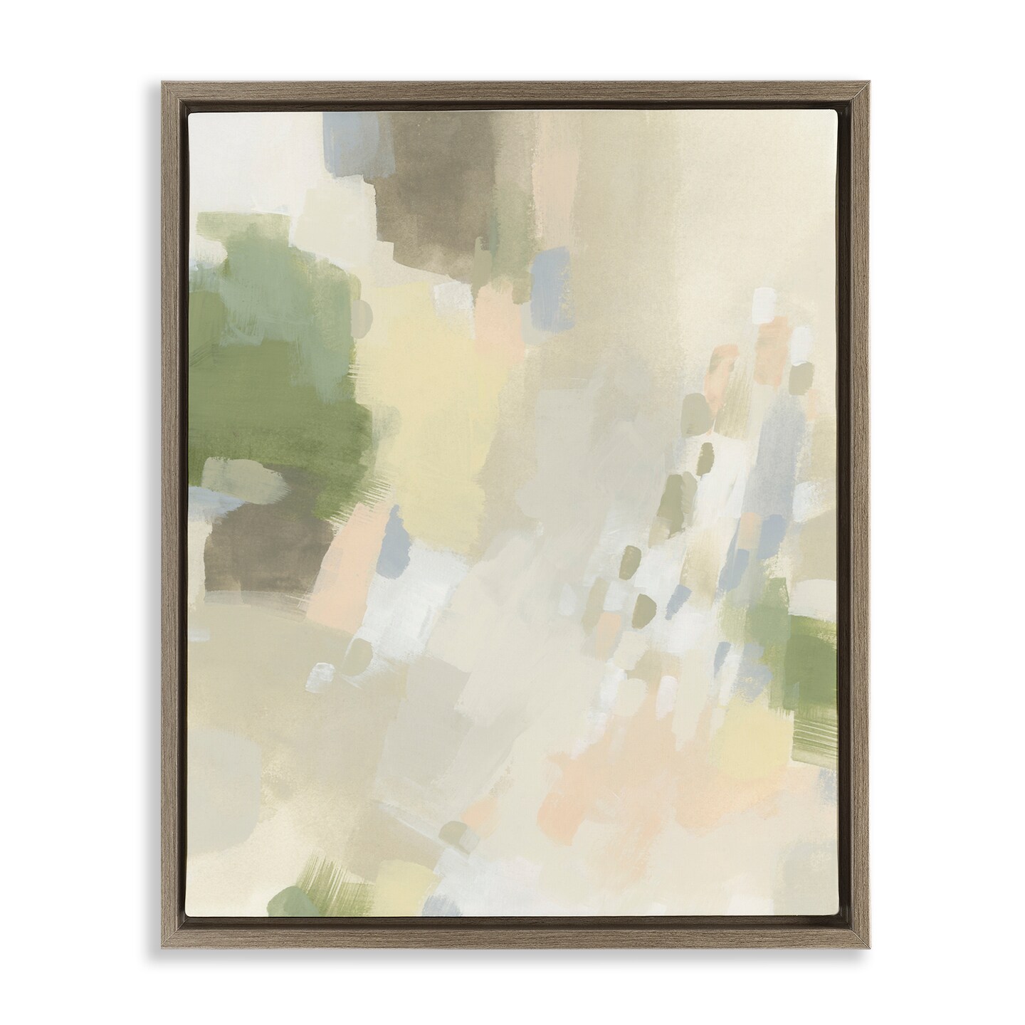 Stupell Industries Muted Abstract with Speckles Framed Floater Canvas Wall Art Design by Joris Hoefnagel