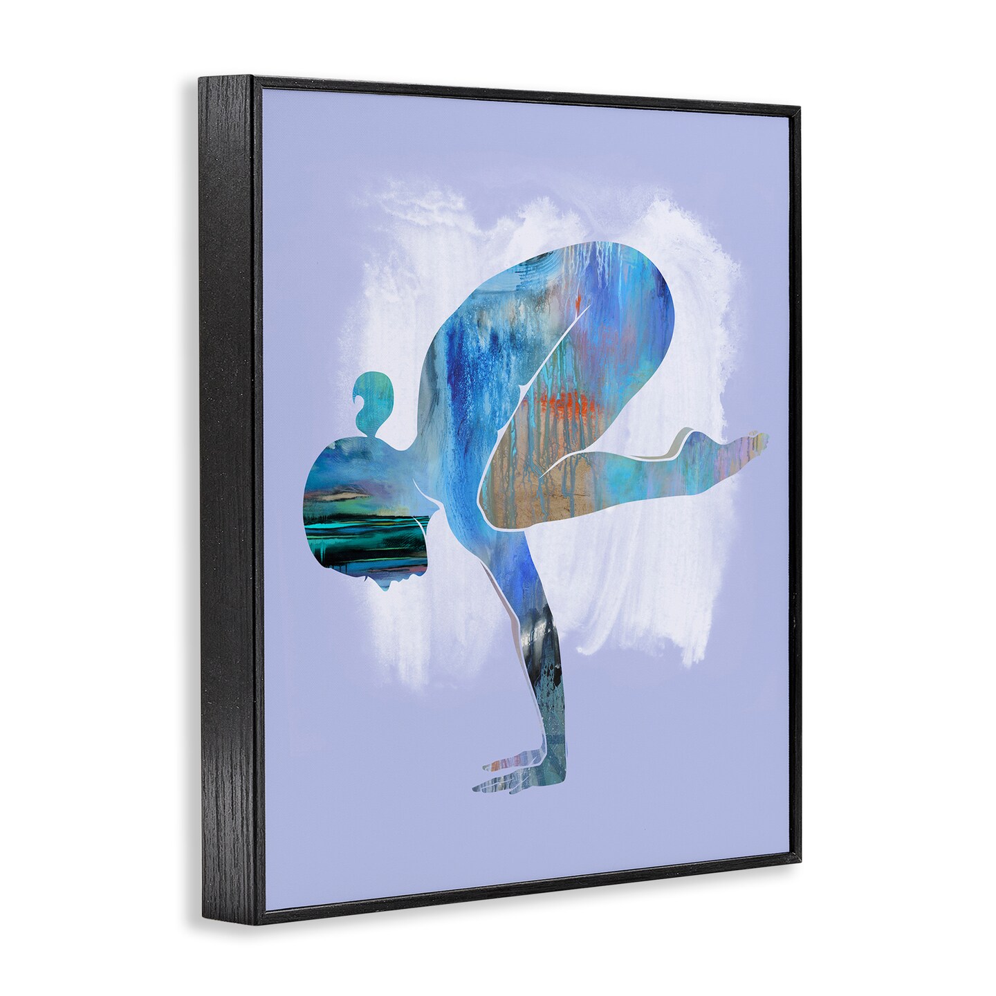 Stupell Industries Mindful Yoga Pose Framed Giclee Wall Art Design by Tim Parker