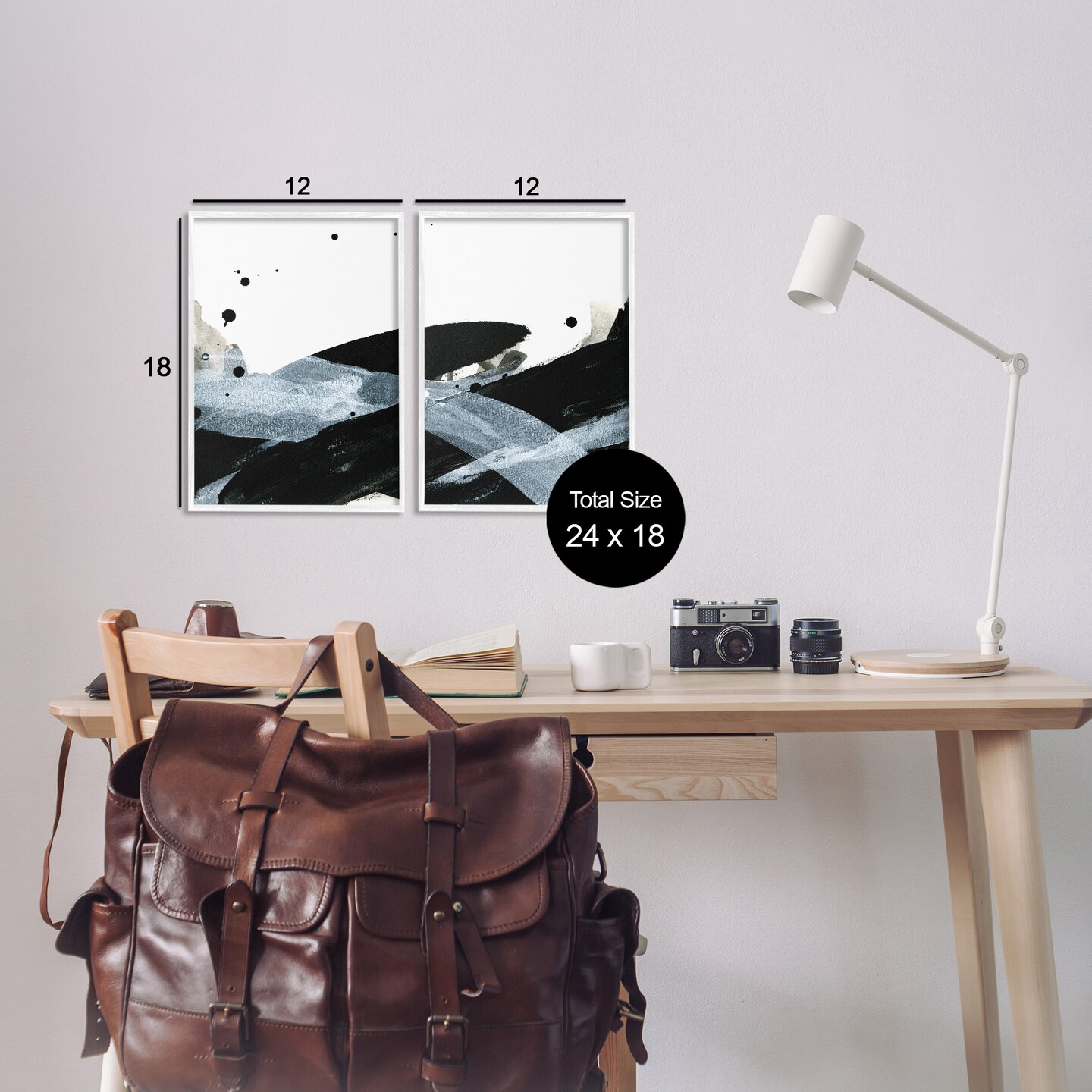 Stupell Industries Gradient Movement Abstraction 2 pc Framed Giclee Wall Art Set Design by Yvette St. Amant