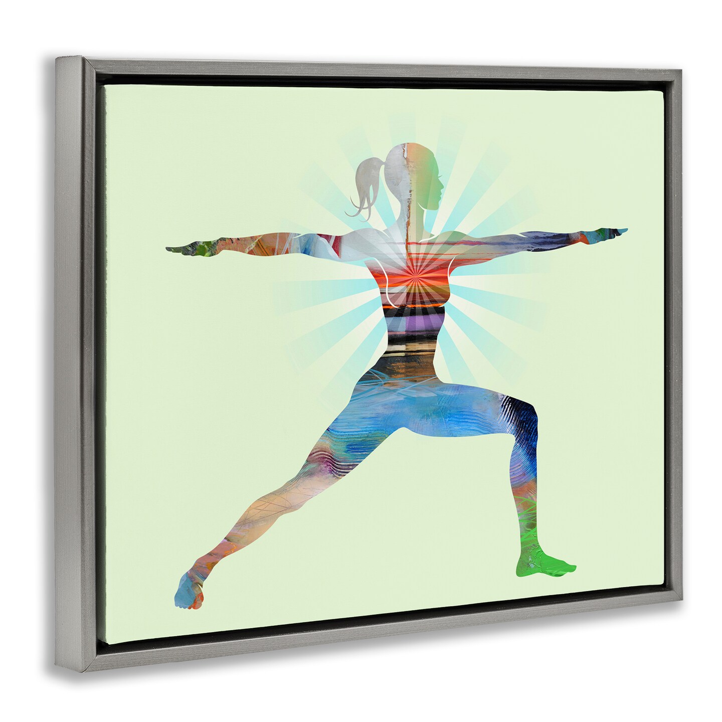 Stupell Industries Standing Yoga Pose Framed Floater Canvas Wall Art Design by Tim Parker