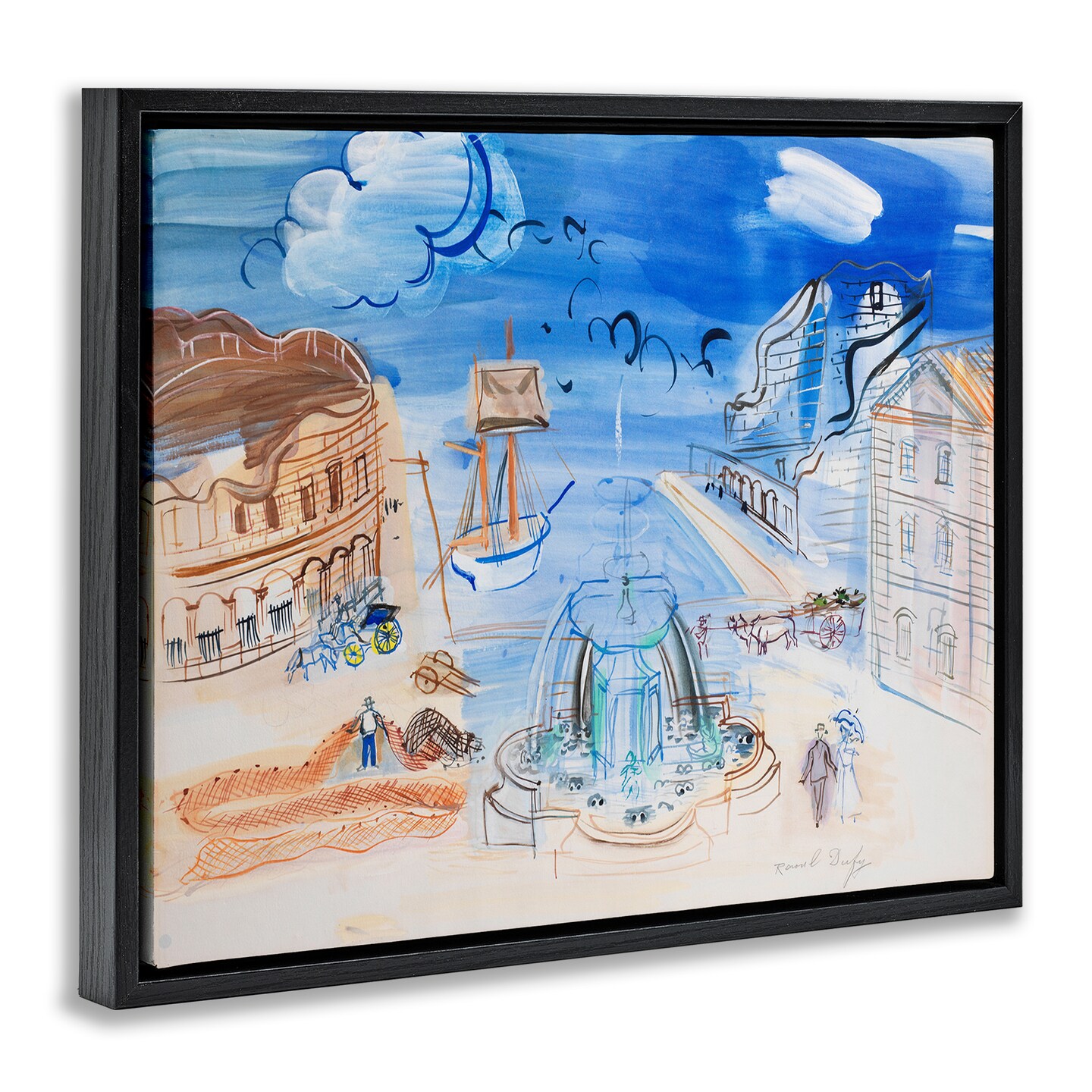 Stupell Industries Classical Raoul Dufy Composition Framed Floater Canvas Wall Art Design by one1000paintings