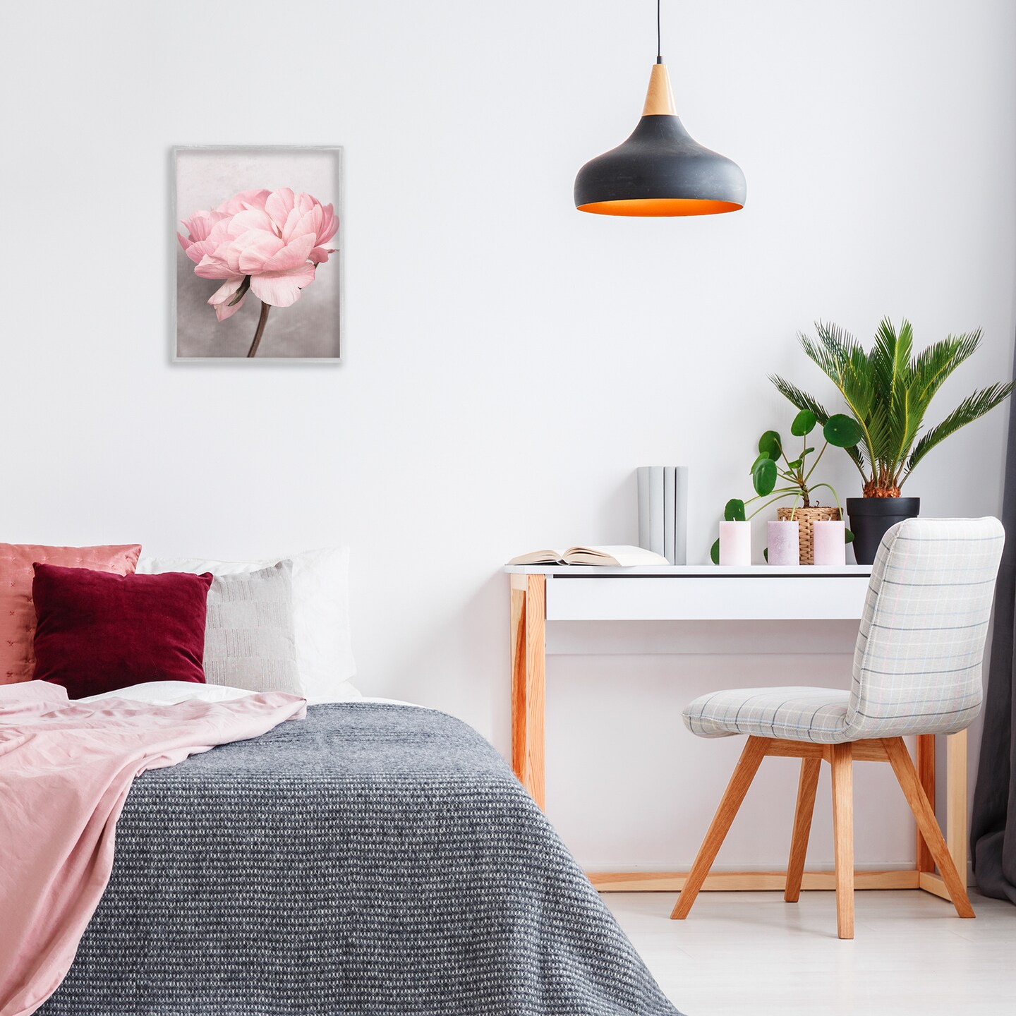 Stupell Industries Blooming Vintage Peony Framed Giclee Wall Art Design by Sisi and Seb