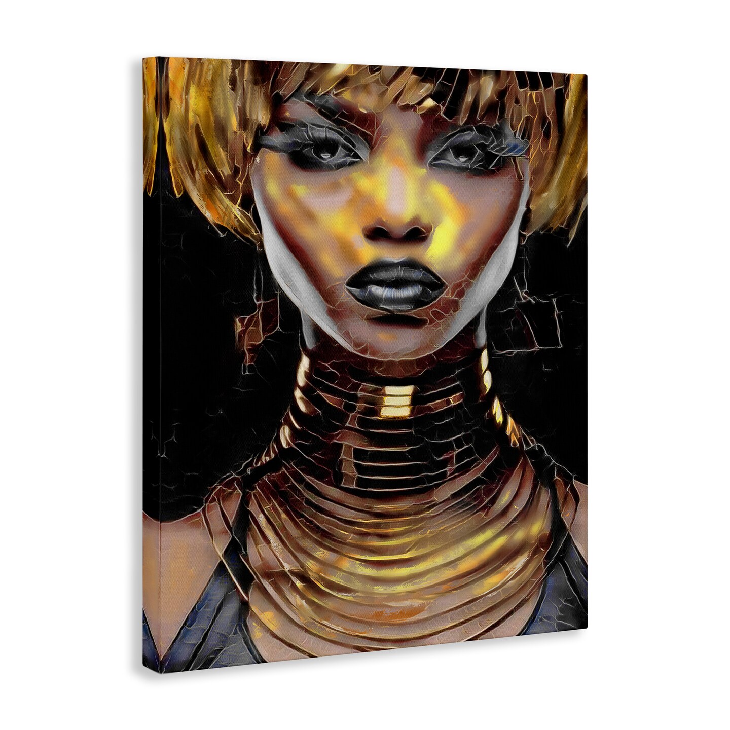 Stupell Industries Intense Glam Woman Portrait Canvas Wall Art Design by Jesse Keith