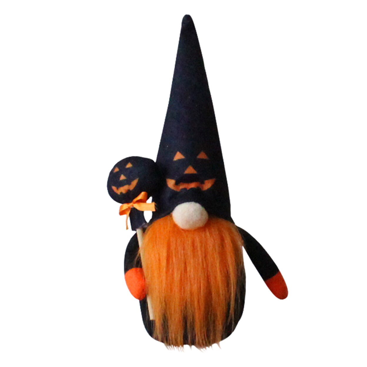 Halloween Gnome Doll Decoration Handmade Plush Pumpkin No Face Elf Dwarf Ornament For Halloween Party Home Table Decor