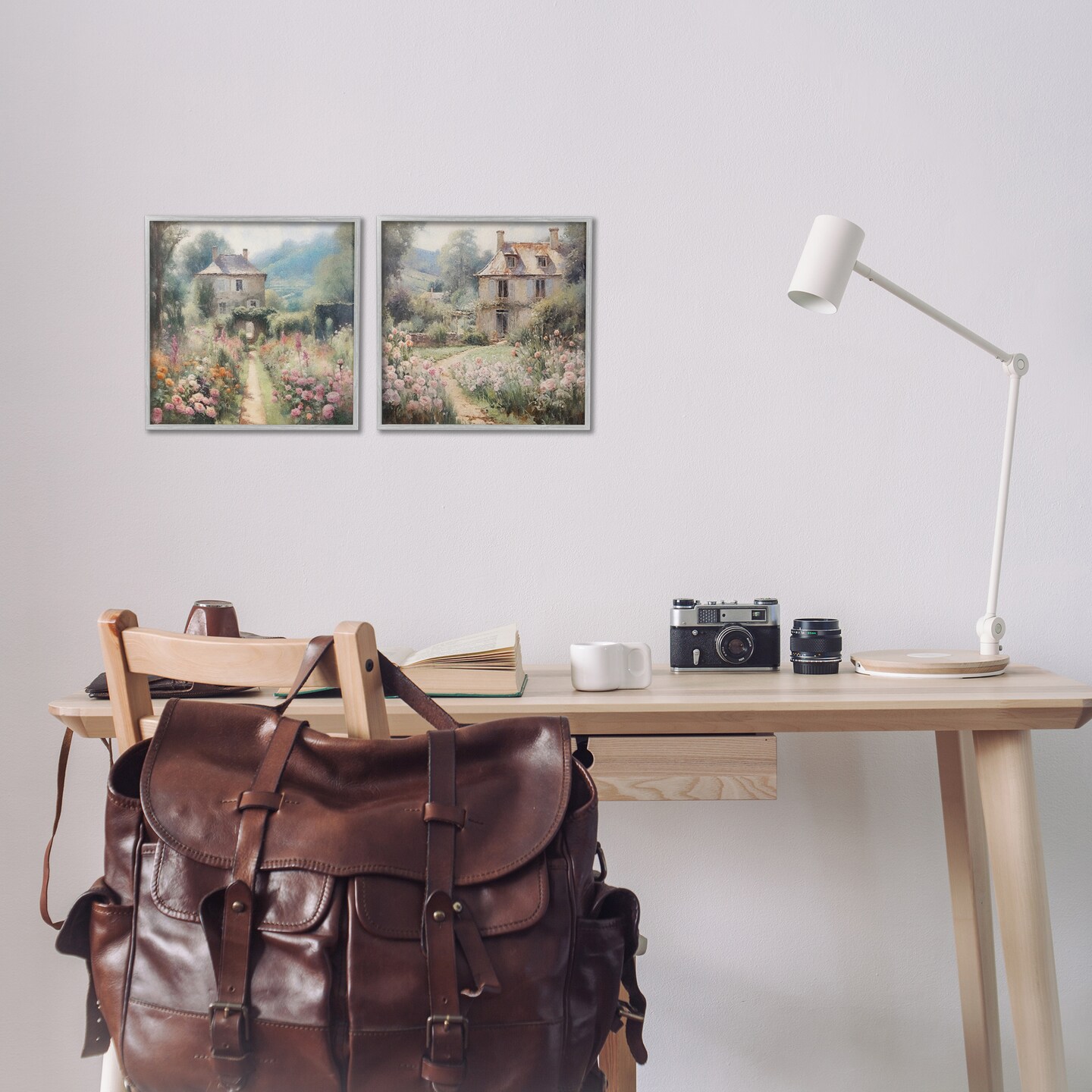 Stupell Industries Quaint French Country Garden 2 pc Framed Giclee Wall Art Set Design by RileyB