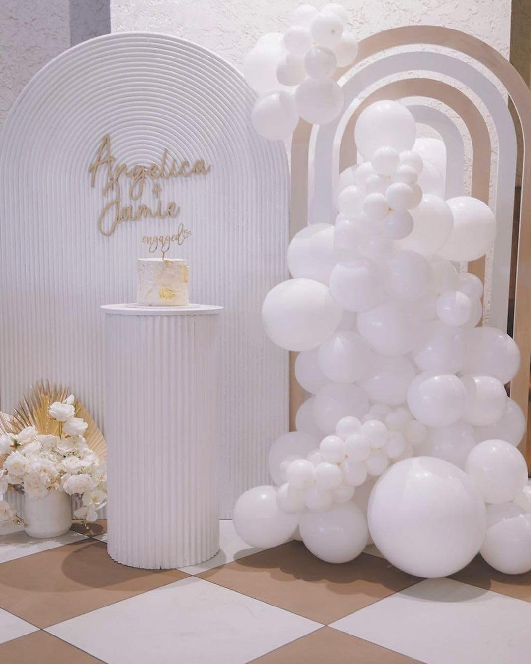 30pack White Latex Balloons