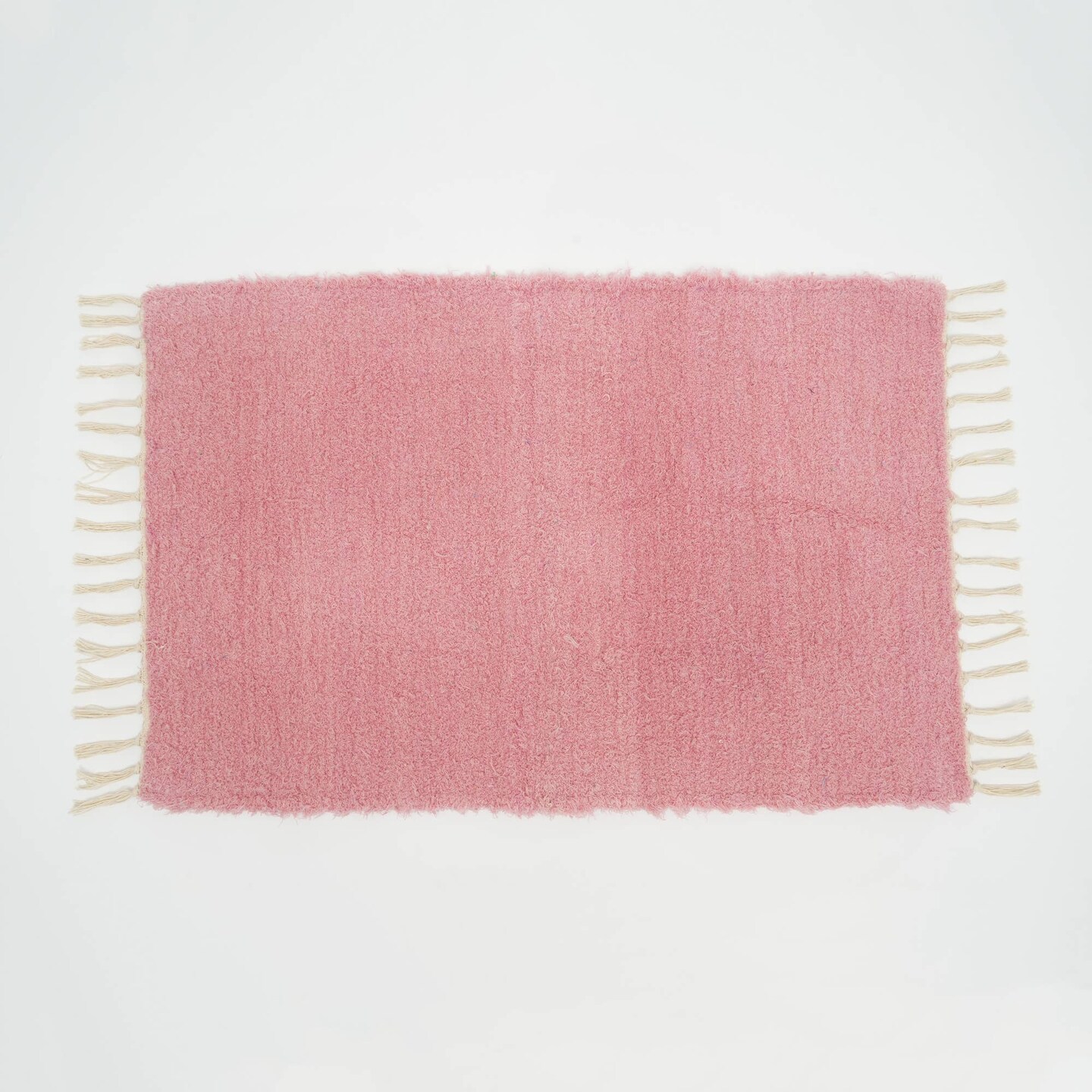 36"x24" Small Area Rug – Soft Cotton & Polyester Scatter Rug with Fringe