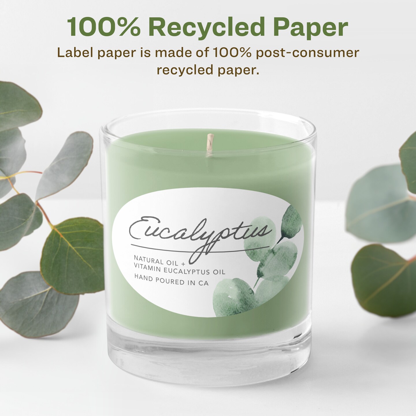 Avery Recycled Matte White Labels,  4-1/4&#x22; x 2-1/2&#x22; Oval