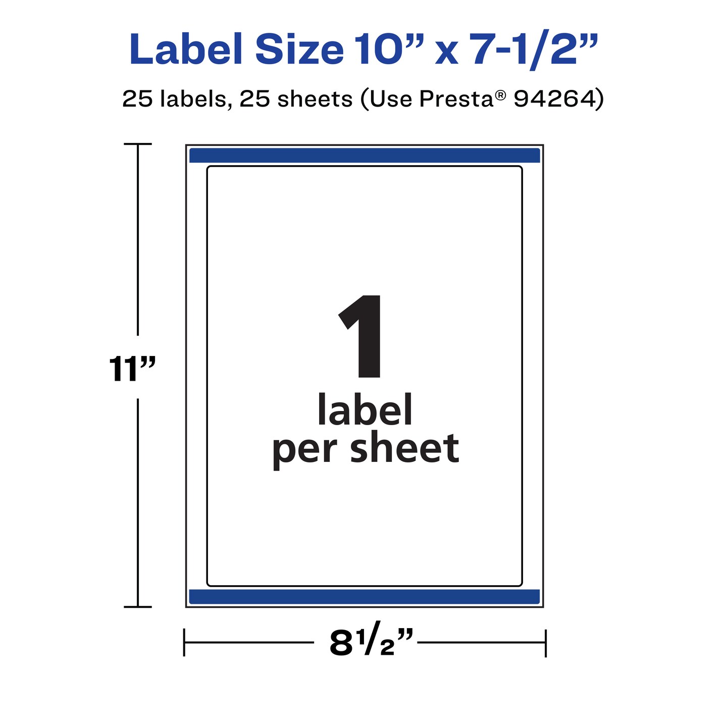 Avery Durable Waterproof Rectangle Labels with Sure Feed, 10&#x22; x 7.5&#x22;