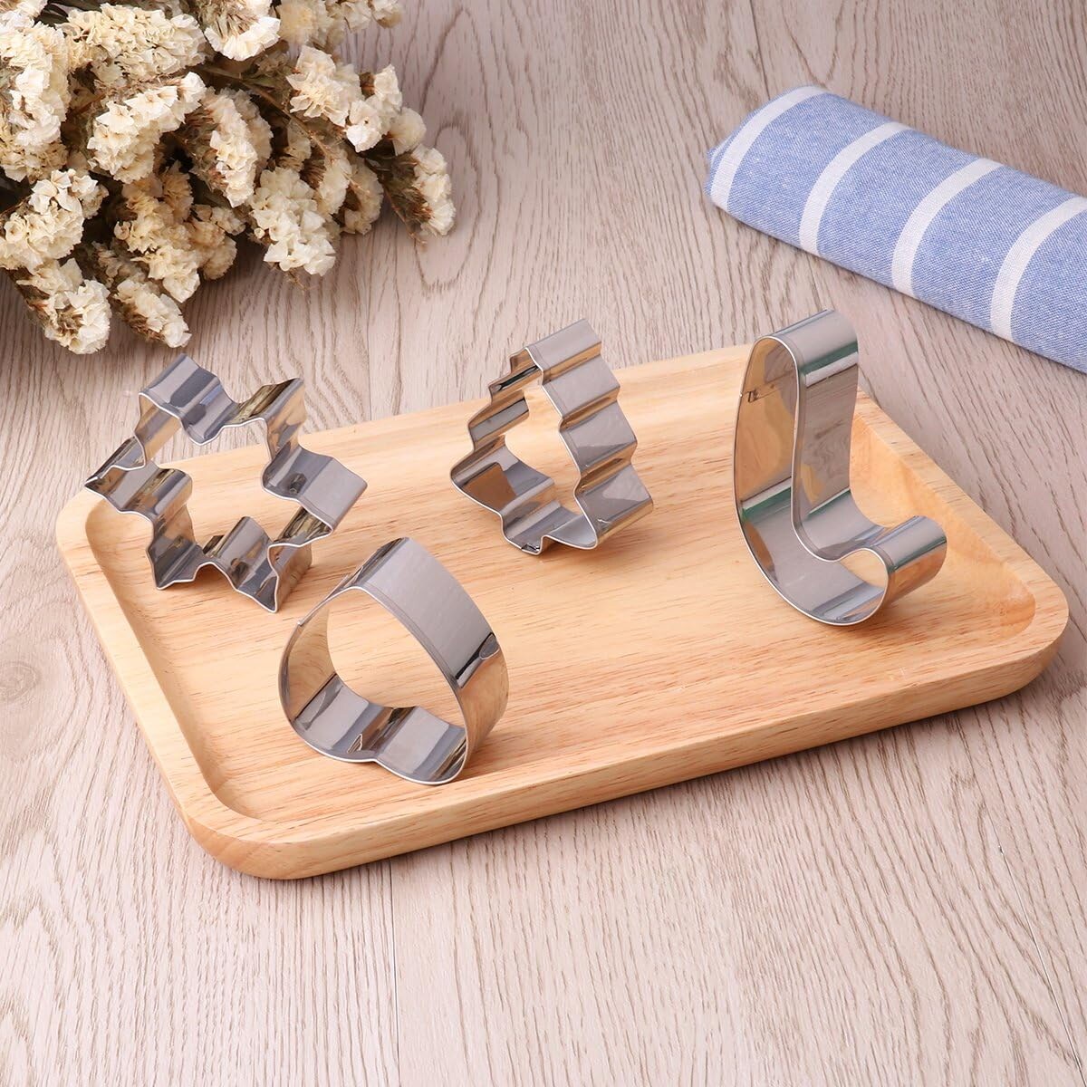 12-Piece Christmas Cookie Cutter Set - Gingerbread, Tree &#x26; More