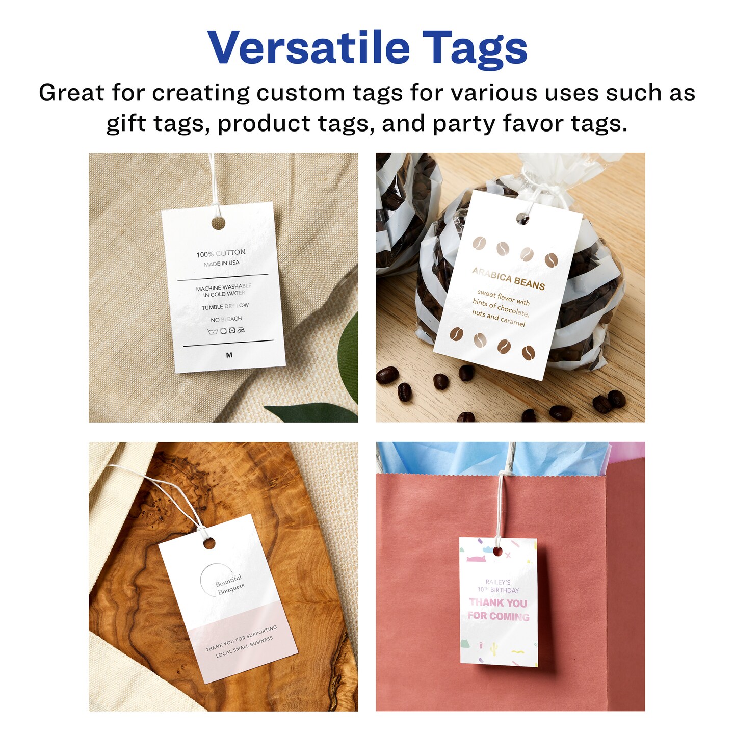 Avery 2&#x22; x 3&#x22; Rectangle, Glossy White Printable Tags