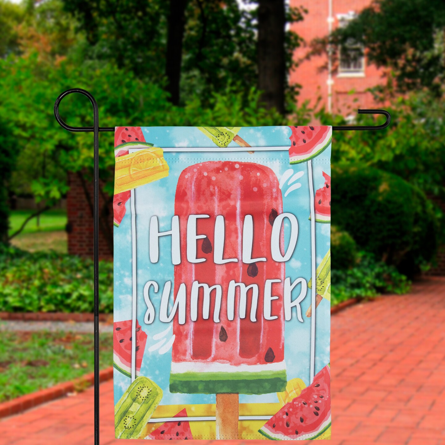 Northlight Hello Summer Ice Pop Outdoor Garden Flag 12.5&#x22; x 18&#x22;