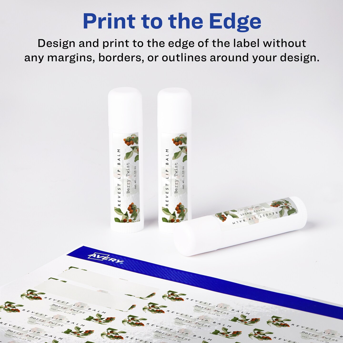 Avery Glossy Clear Rectangle Labels with Sure Feed, .5" x 1.75"