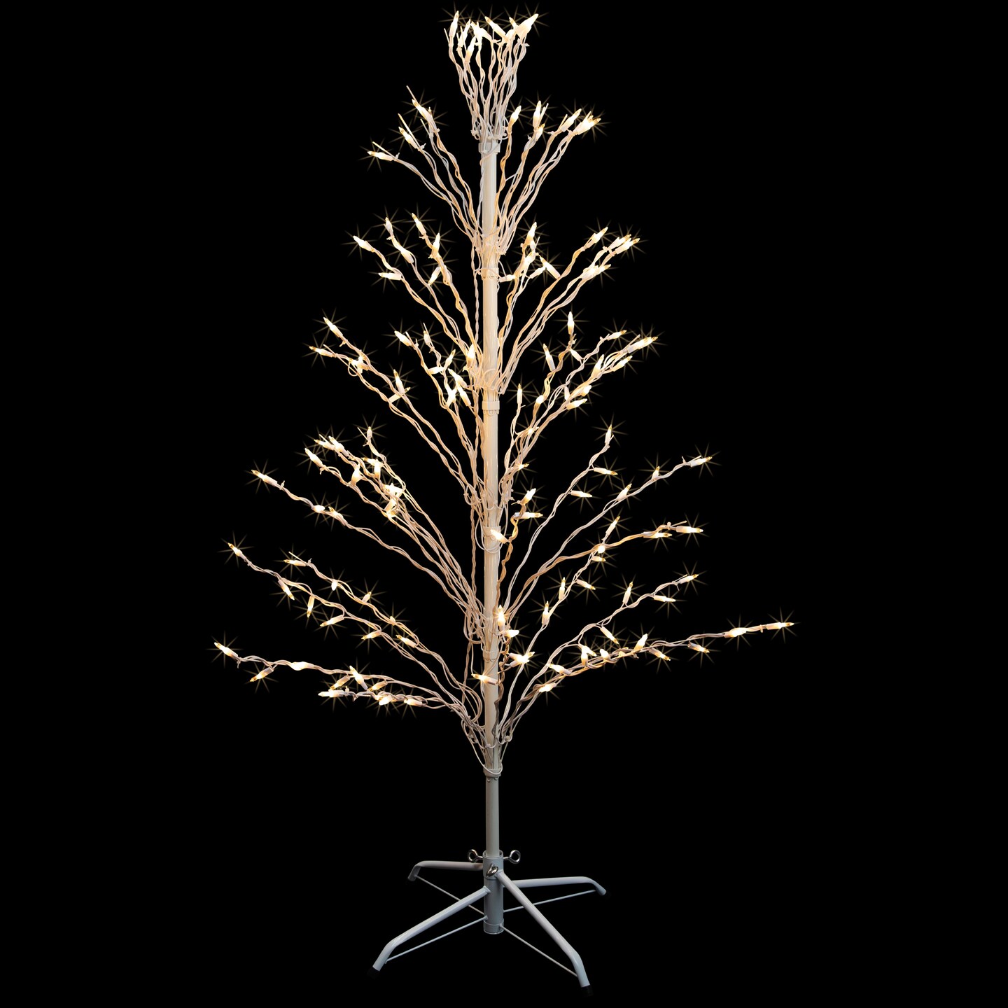 Northlight Pre-Lit Cascade Twig Tree Outdoor Christmas Decoration - 4&#x27; - Clear Lights