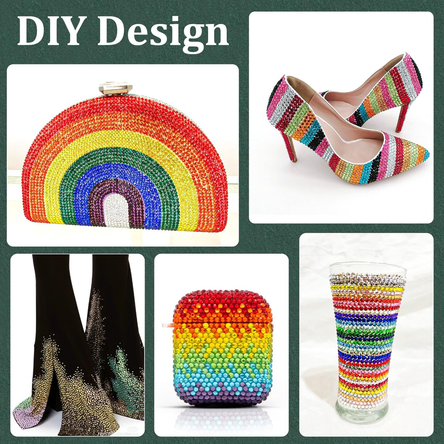 Resin Rhinestones for Crafting with B7000 Jewelry Glue Flatback Crystals(AB)