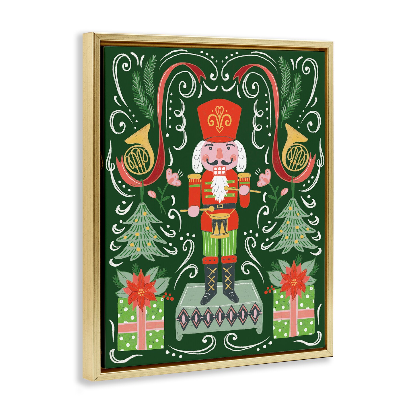 Stupell Industries Festive Nutcracker Celebration Floating Frame By Jo Reid