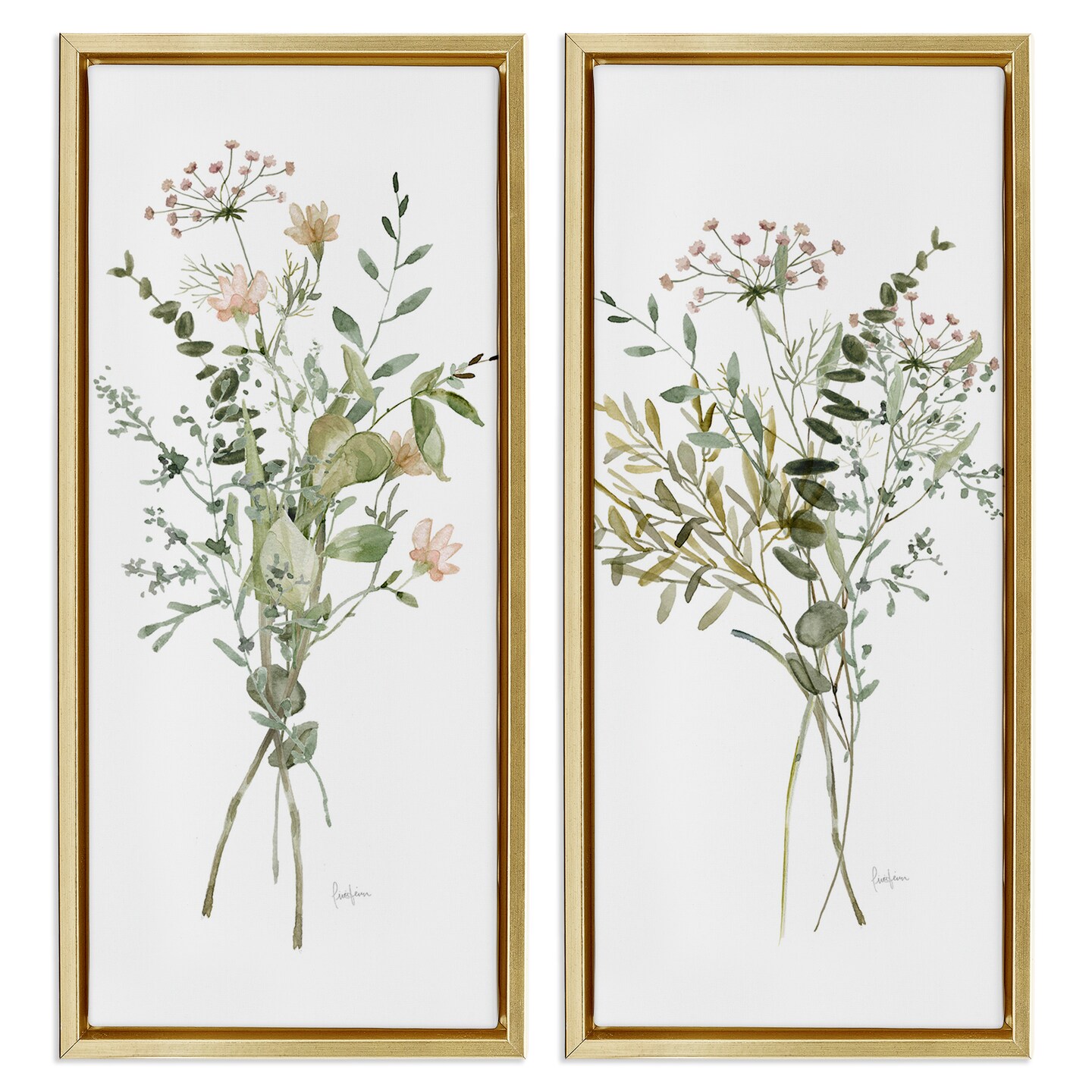 Stupell Industries Watercolor Style Wildflower Bundles 2pc Floating Frame Set By Livi Finn