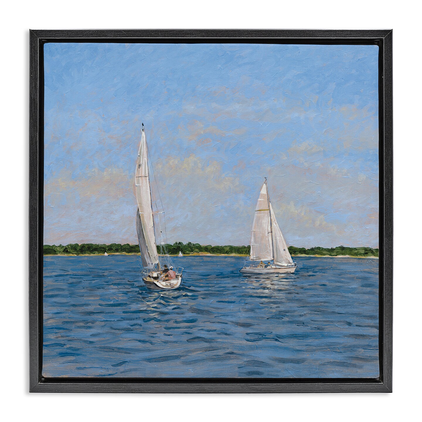 Stupell Industries Twin Summer Sailing Boats Floating Frame By Tim ...