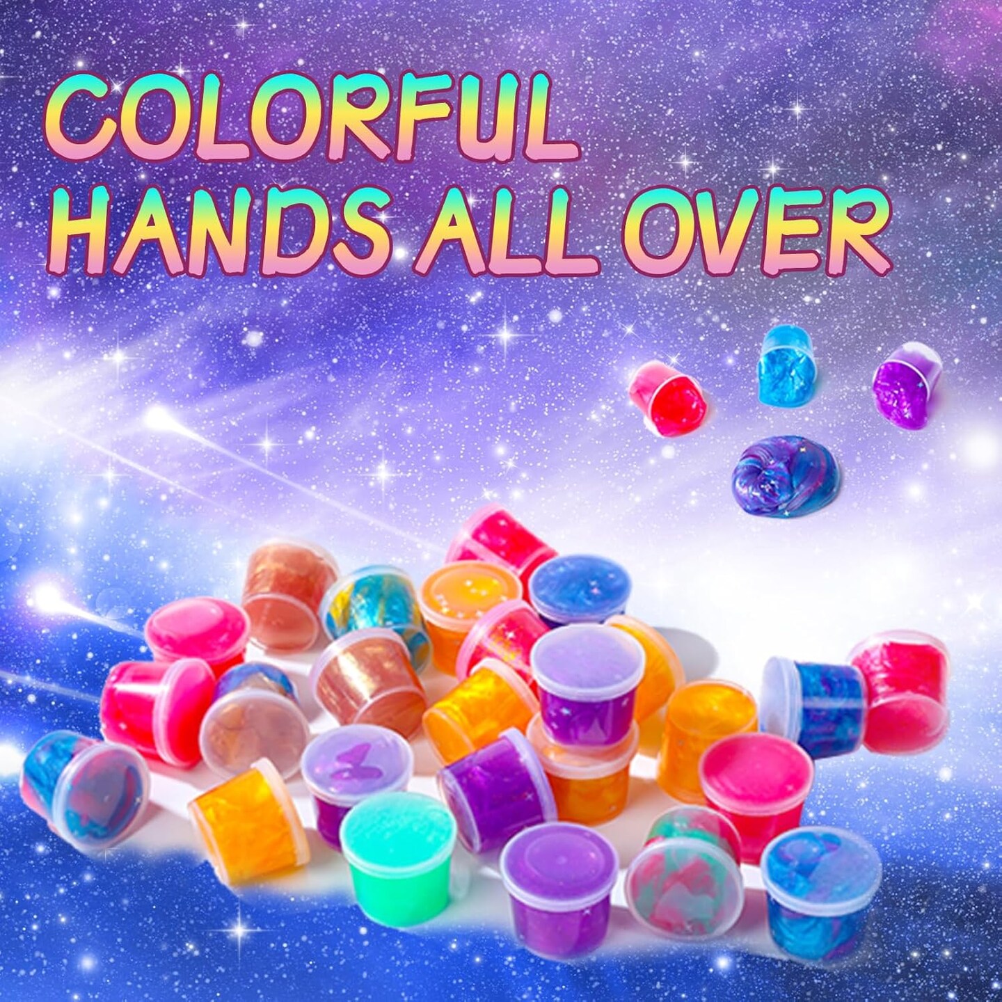 28 Packs Colorful Galaxy Slime Kits