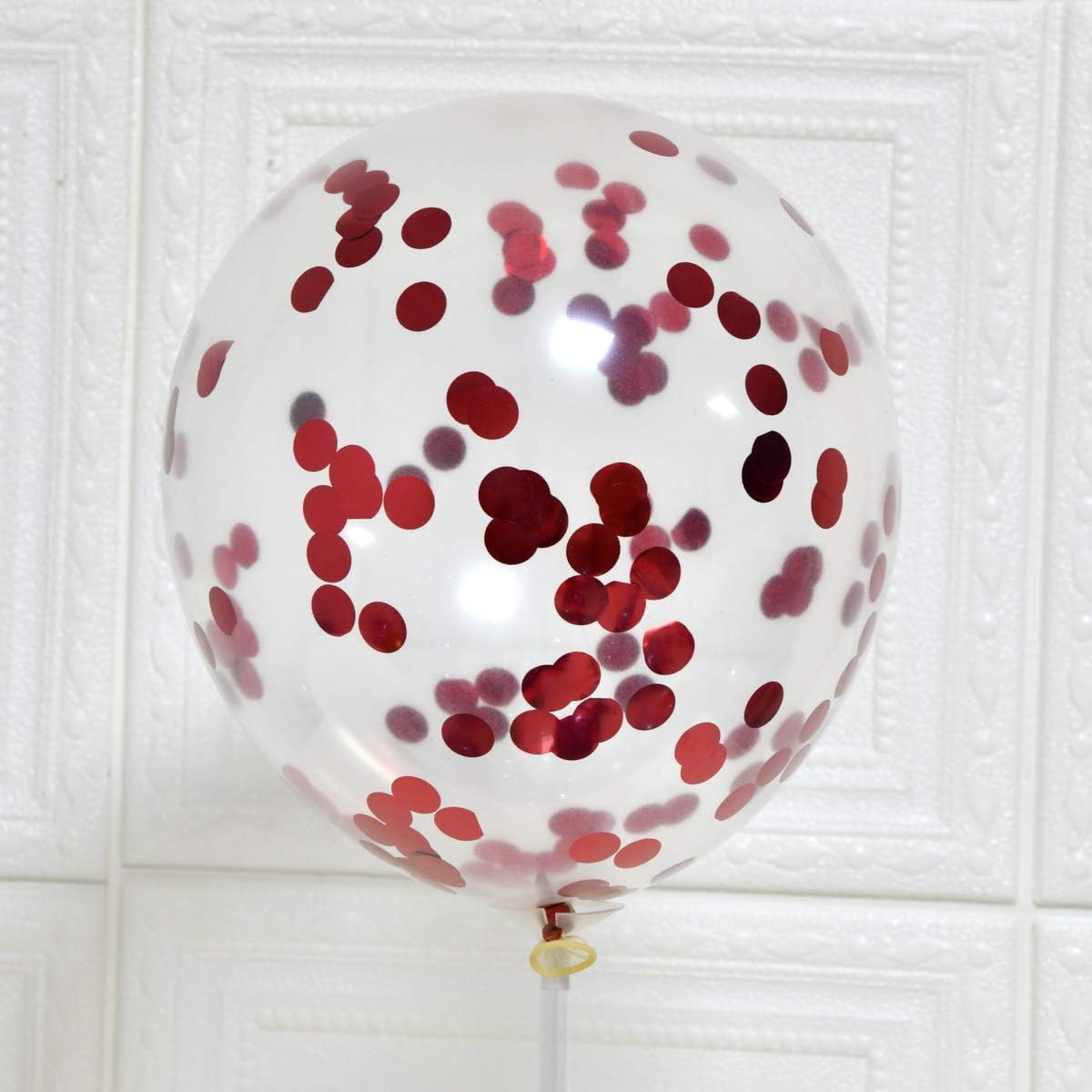 Red Confetti Balloons - 12inch, 50 Pcs Latex Balloons for Birthday