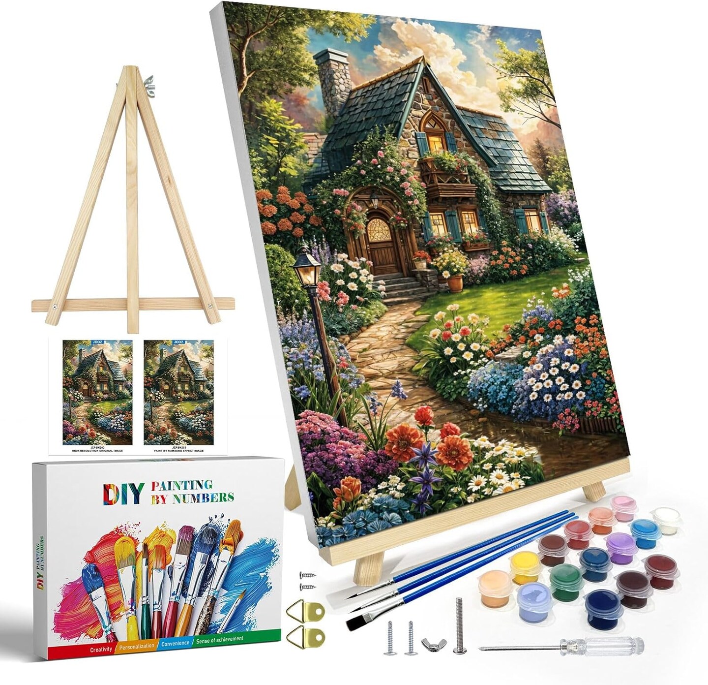 Paint by Numbers Kit for Adults with Frame, Landscape 8 x 12 Inch