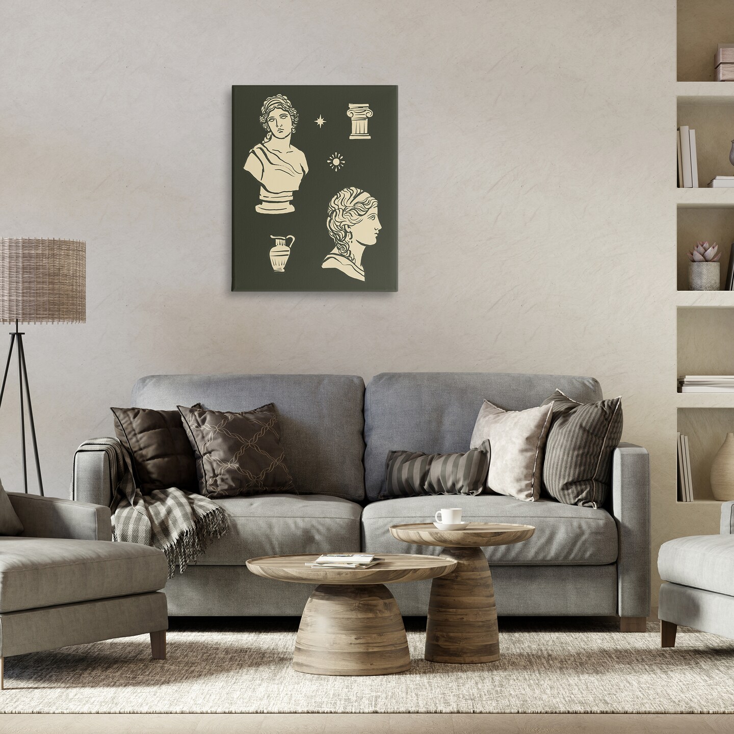 Stupell Industries Modern Dark Academia Statues Canvas By Victoria Barnes