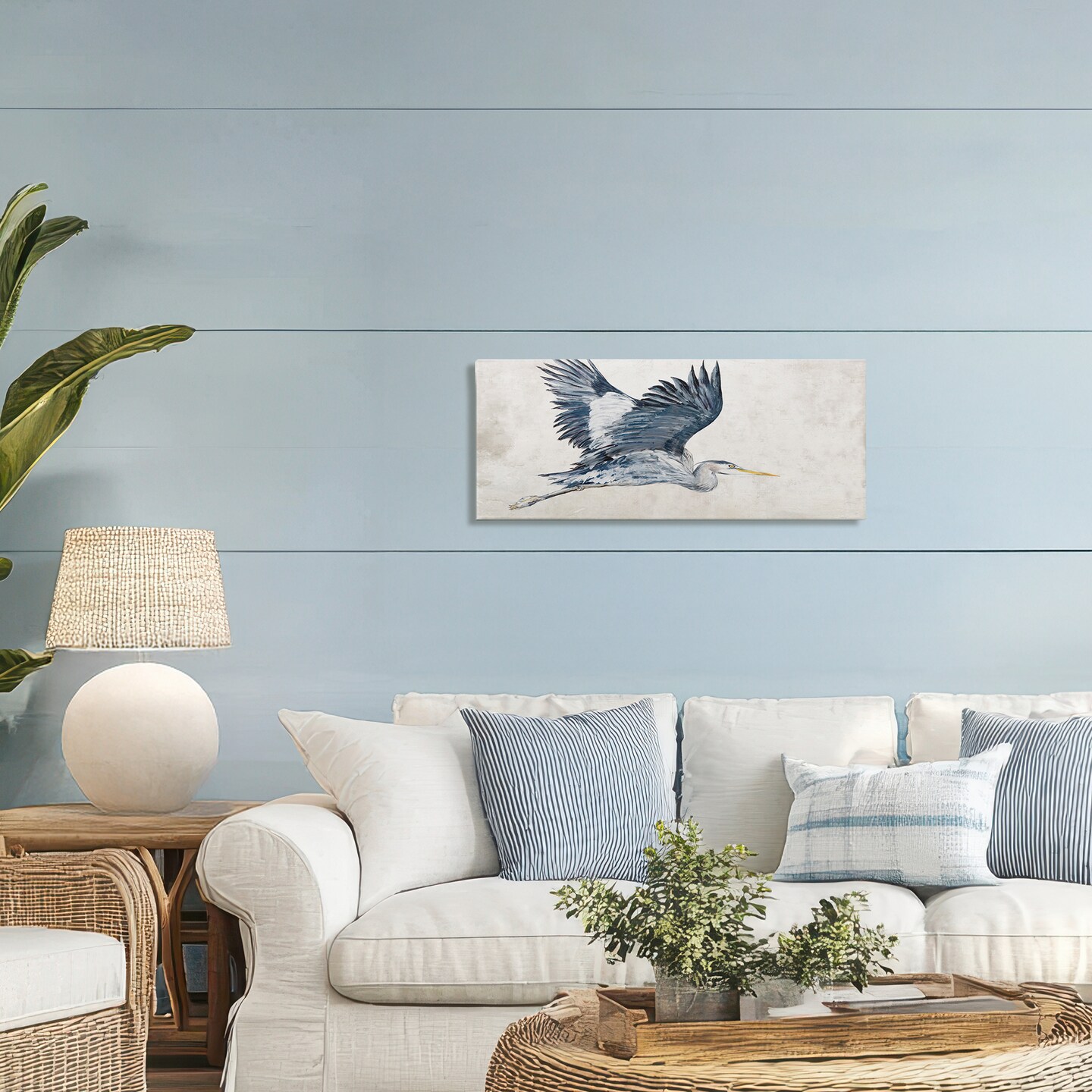 Stupell Industries Gliding Heron Bird in Neutrals Canvas By Jacob Q