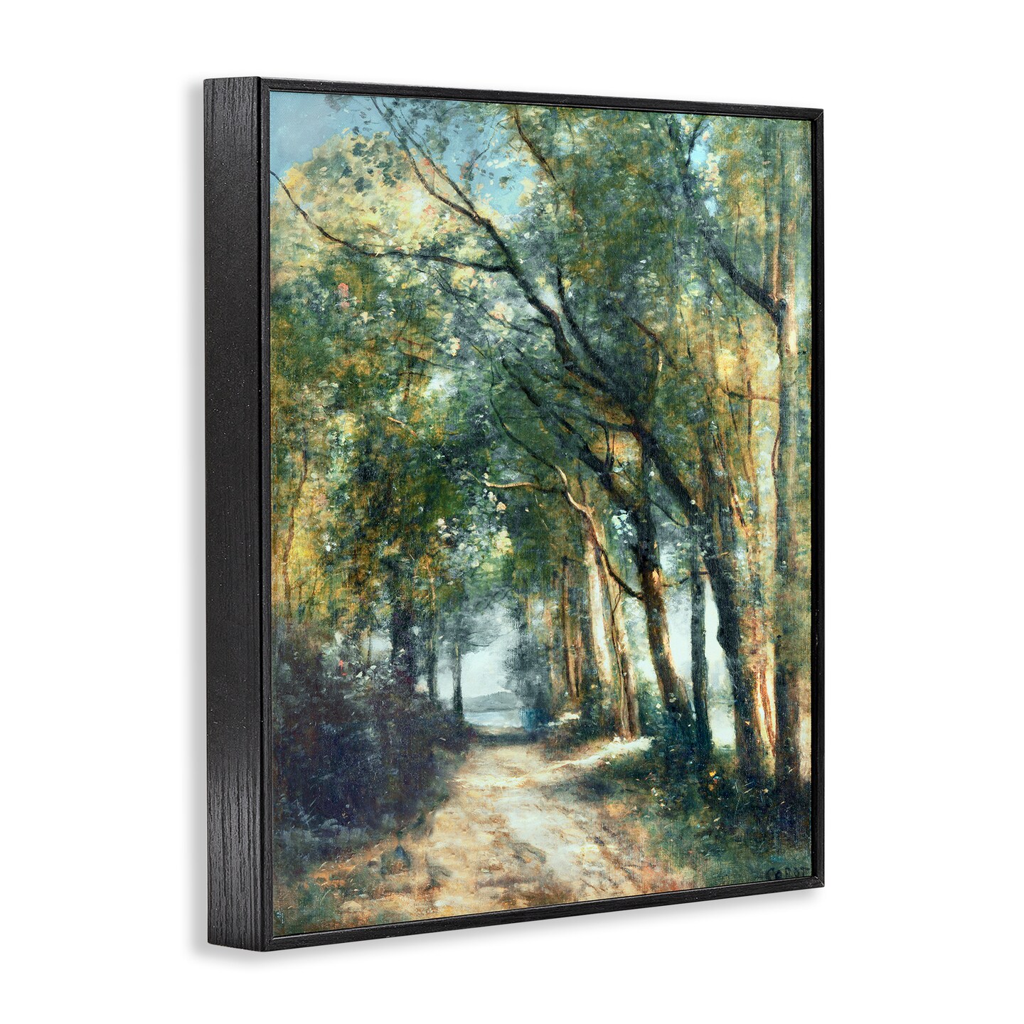 Stupell Industries Forest Path Under Tree Canopy Framed Giclee By Corot