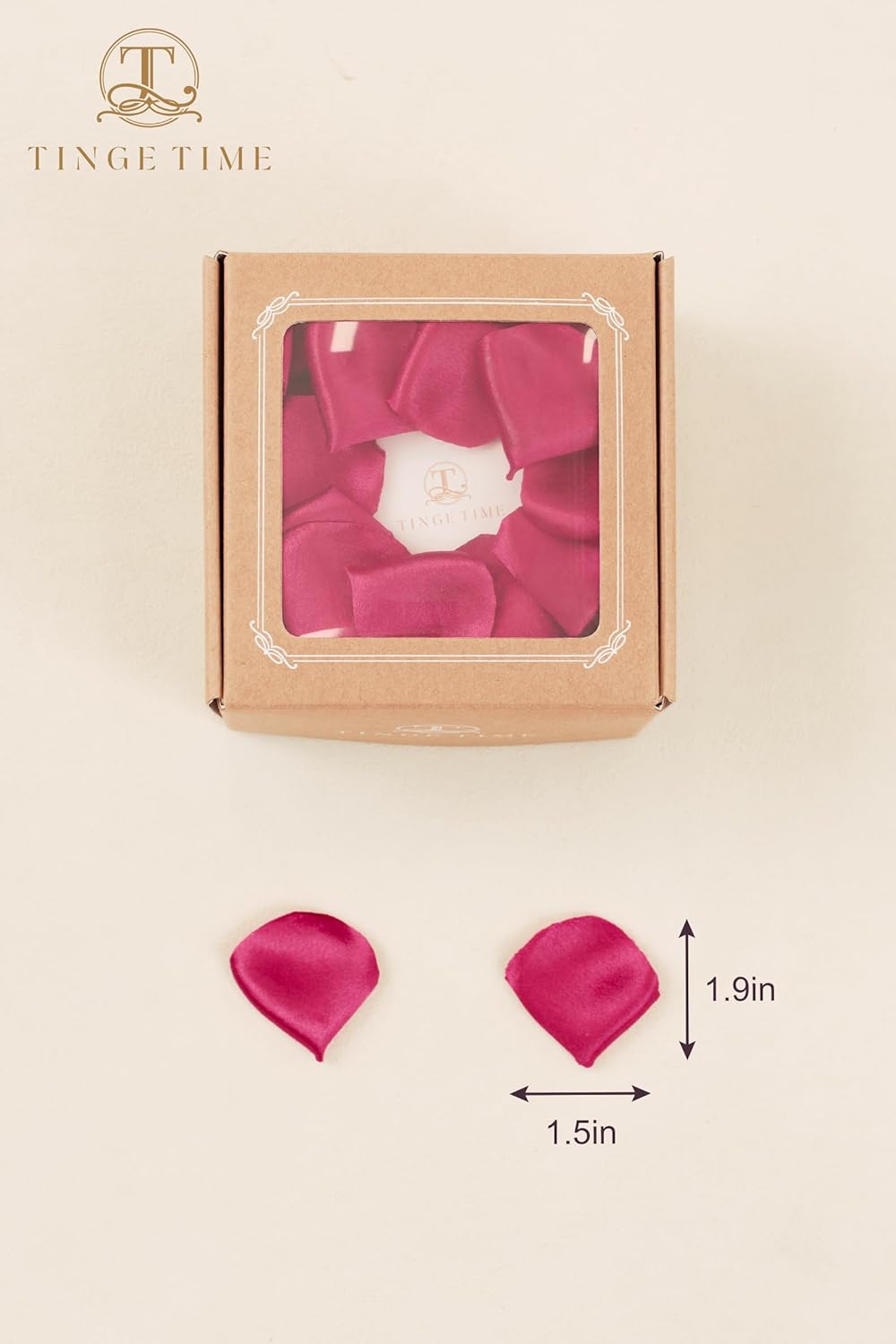 300pcs Silk Rose Petals Hot Pink Heart Flower Petals