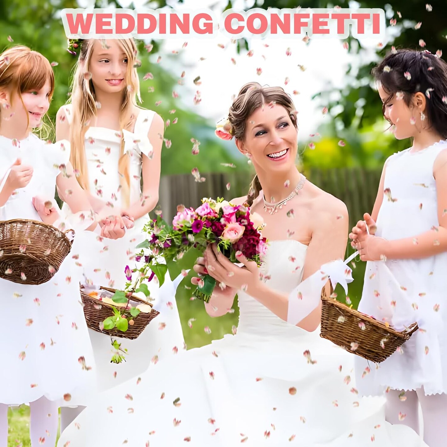 20 Pack Prefilled Confetti Packets (Pink Flower Petal)