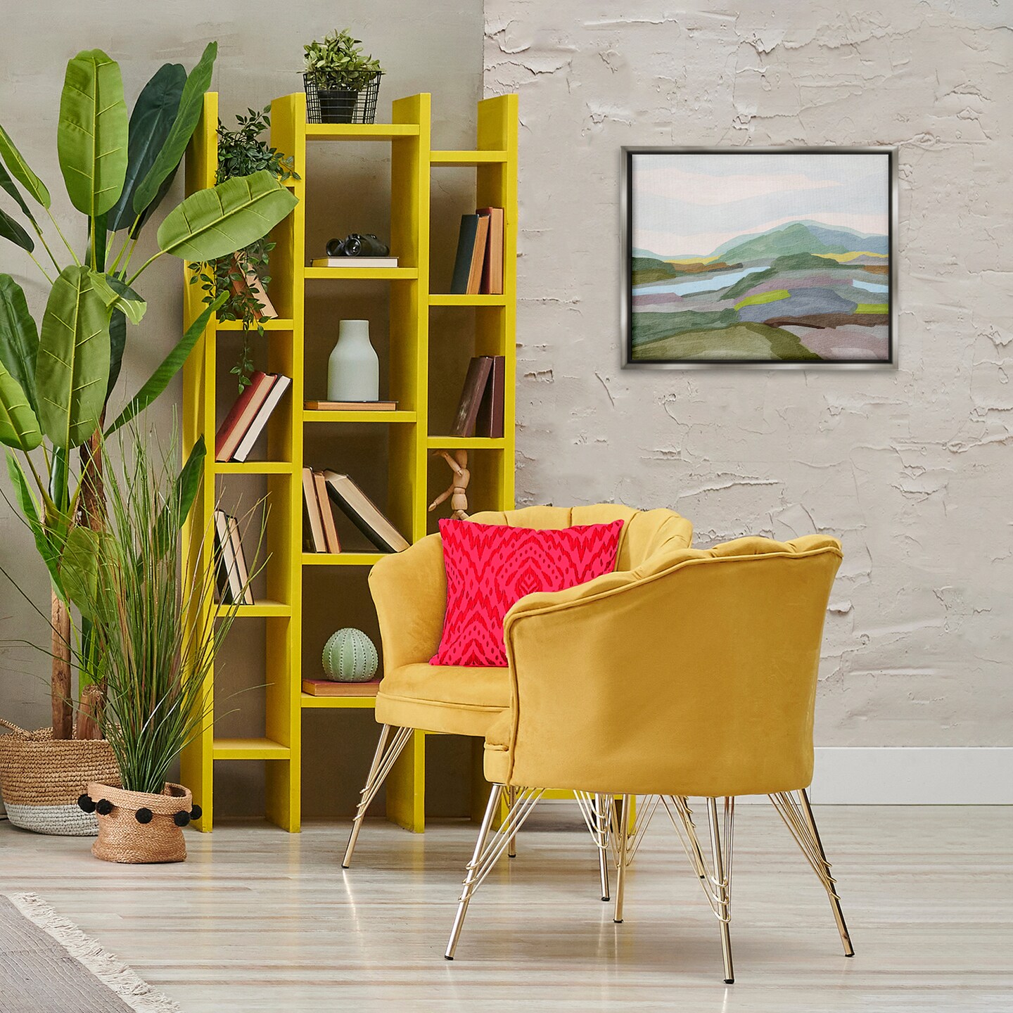 Stupell Industries Green Earth Tones Landscape Floating Frame By Nikita Jariwala