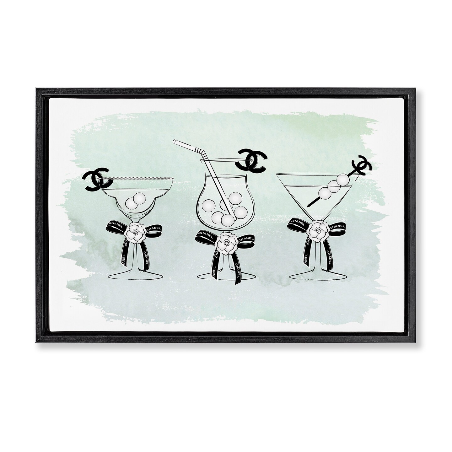 Stupell Industries Classy Fashion Brand Drinks Floating Frame By Martina Pavlova